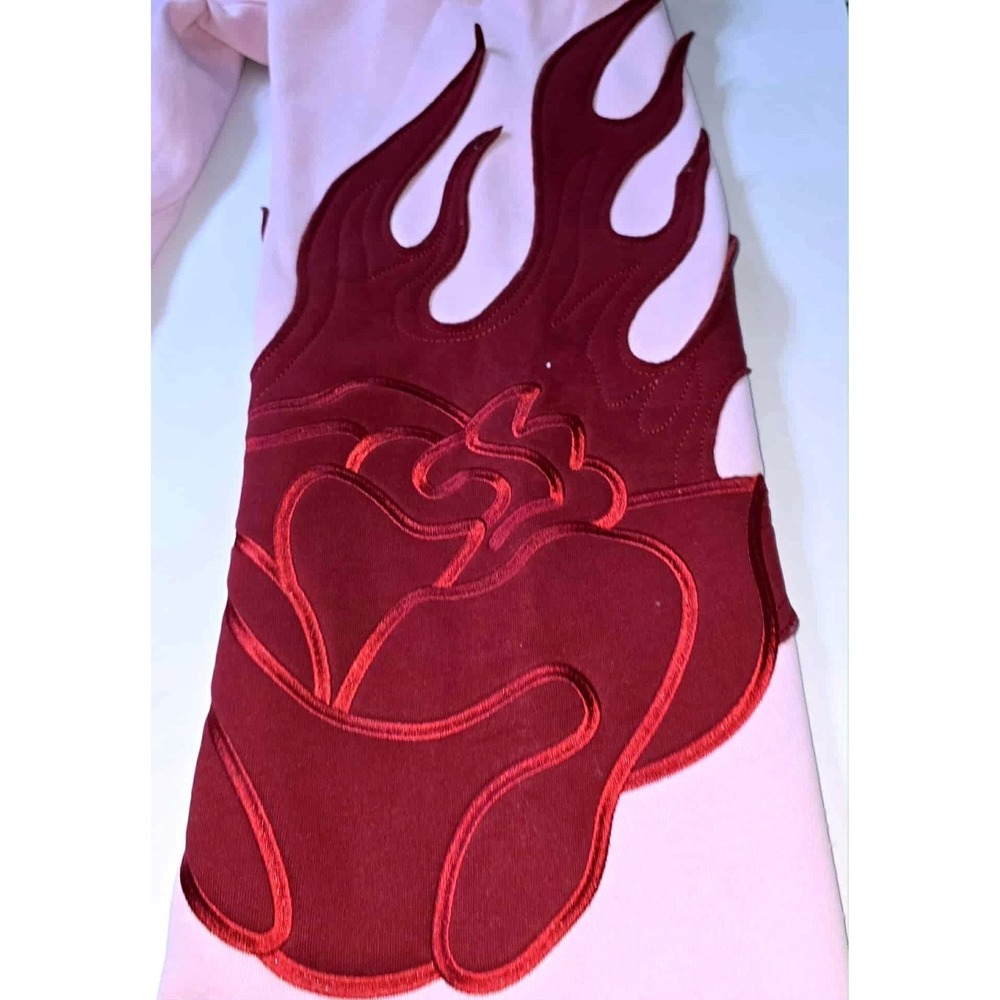 Civil Regime Radient Chaos Pink Flame Rose Rhinestone Sweatpants Mens XXL - Picture 6 of 9